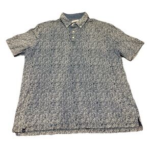 JOHNNIE-O Overboard Waves Geometric Hangin’ Out Polo Shirt Regatta Men XL Blue